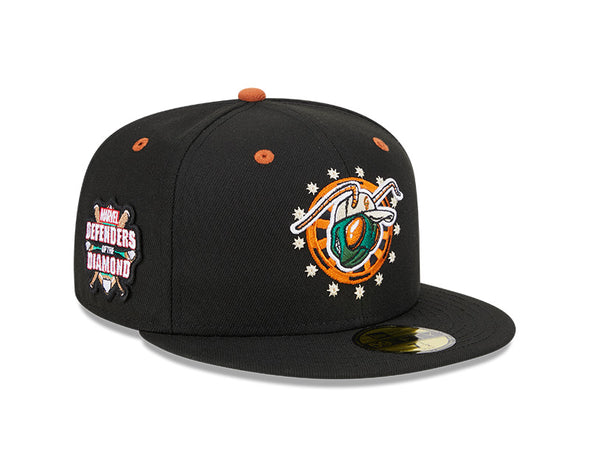 Greensboro Grasshoppers Marvel’s Defenders of the Diamond New Era 59FIFTY Fitted Cap