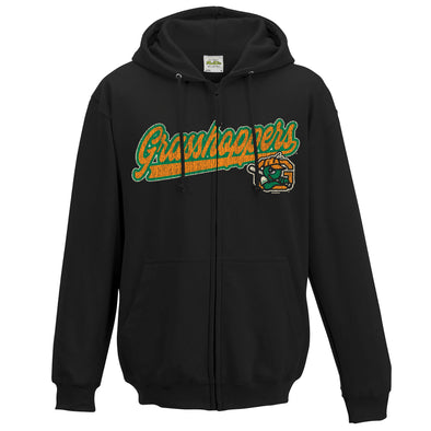 Adult Black Full Zip Turbo Hooded Jacket