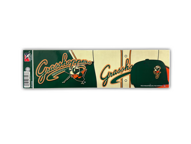 Greensboro Grasshoppers Bumper Sticker - Cap & Jersey